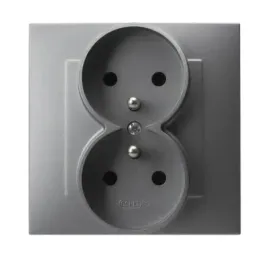 gniazdo-podwojne-z-uziemieniem-kompletne-ramka-szary-mat-ospel-szafir