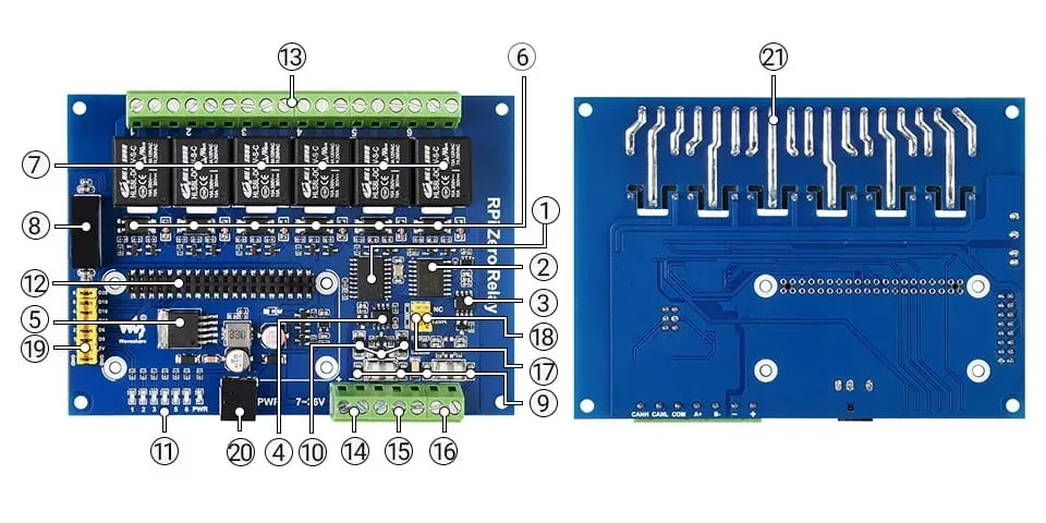 modul-z-6-przekaznikami-rs485-can-dla-raspberry-pi-zero-stan-nowy
