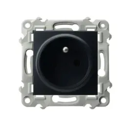 gniazdo-pojedyncze-z-uziemieniem-czarny-metalik-ospel-szafir
