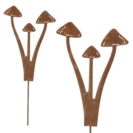 metalowe-grzybki-na-piku-h27-cm-ze-stali-corten-do-wbicia-grzyb-ozdoba