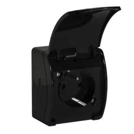 koala-gniazdo-pojedyncze-z-klapka-uziemieniem-natynkowe-ip44-czarne-n-t