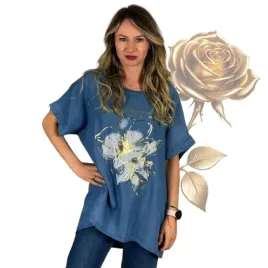 jeansowa-tunika-damska-zloty-kwiat-luzna-wygodna-bluzka-44-46-2xl-3xl