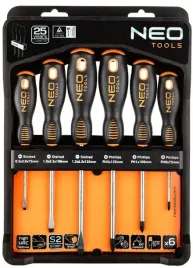 neo-04-213-wkretaki-plaskie-krzyzowe-srubokrety-magnetyczne-zestaw-6-sztuk