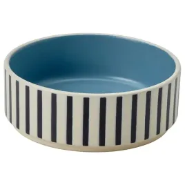 ikea-utsadd-miska-ceramiczna-dla-kota-psa-niebieski-paski-11-cm