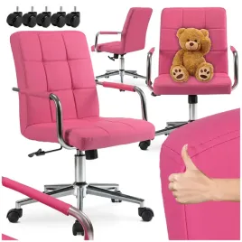 krzeslo-dla-dziewczynki-dziecka-obrotowy-fotel-do-biurka-rozowy-astro