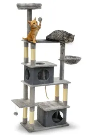 drapak-dla-kota-legowisko-domek-7-poziomow-160-cm-szary-royalandpetsky