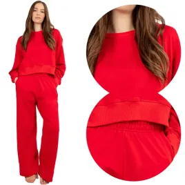 dkaren-dk-k-b23-czerwony-bawelna-dlugi-komplet-bluza-spodnie-m-dresy