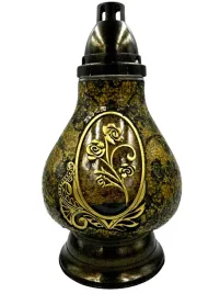 znicz-lampion-karafka-witraz-czarno-zloty-piekne-zdobienie-roza-38cm