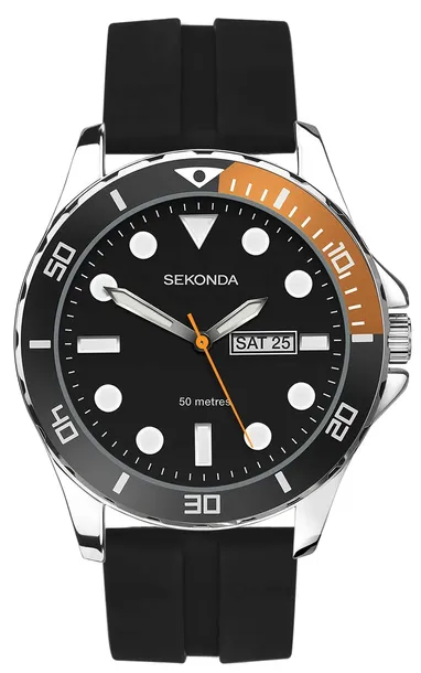 NOWY ORYGINALNY Zegarek męski SEKONDA 30118 czarny kwarcowy classic