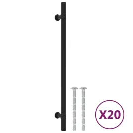 vidaxl-uchwyty-do-szafek-20-szt-czarne-224-mm-stal-nierdzewna