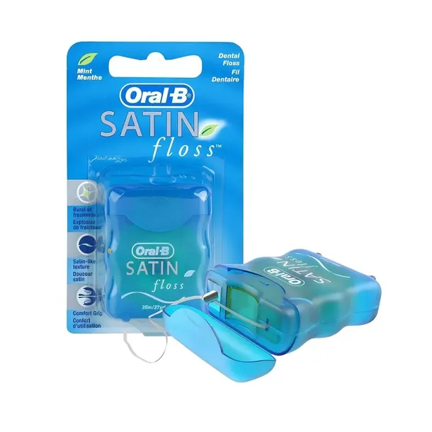 Nic dentystyczna Oral B Satin Floss 25m satynowa taśma o smaku miętowym
