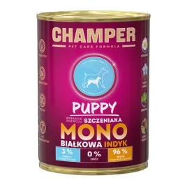 champer-puppy-mokra-karma-monobialkowa-dla-szczeniaka-indyk-400g