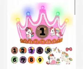 korona-urodzinowa-dla-dzieci-czapeczka-na-urodziny-przypinki-led-tatuaze