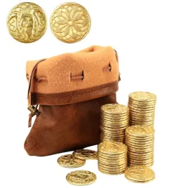 metalowe-monety-do-gry-zlote-sztuczne-zestaw-50szt