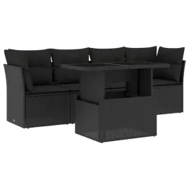 vidaxl-5-cz-zestaw-wypoczynkowy-do-ogrodu-poduszki-czarny-rattan-pe