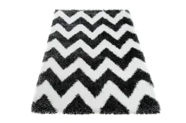 dywan-shaggy-200x300-poliester-5cm-zygzak-bialy
