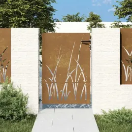 vidaxl-furtka-ogrodowa-85x125-cm-stal-kortenowska-motyw-trawy