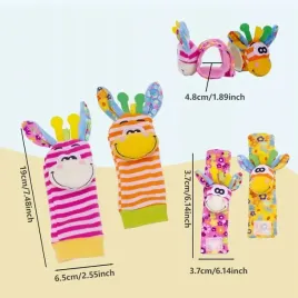 grzechotki-dla-niemowlat-skarpetki-opaski-na-raczki-grzechotka-4-szt