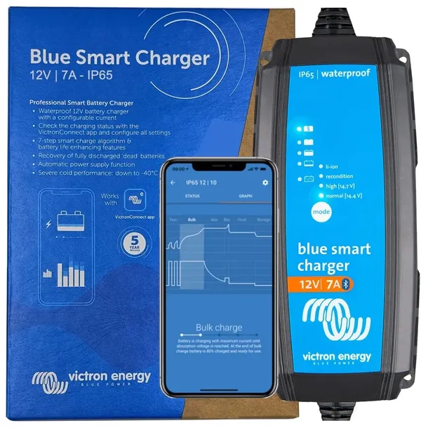 Prostownik Ładowarka Victron ENERGY 12V 7A BLUE SMART TRYB NAPRAWY IP65 BT