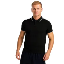 meska-elegancka-koszulka-polo-czarna-biale-wstawki-roz-l