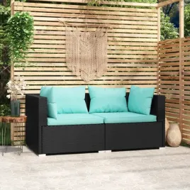 vidaxl-2-osobowa-sofa-ogrodowa-z-poduszkami-czarna-polirattan