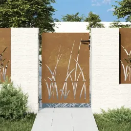 vidaxl-furtka-ogrodowa-85x150-cm-stal-kortenowska-motyw-trawy