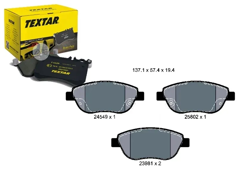 2454901-klocek-hamulcowy-kpl-textar