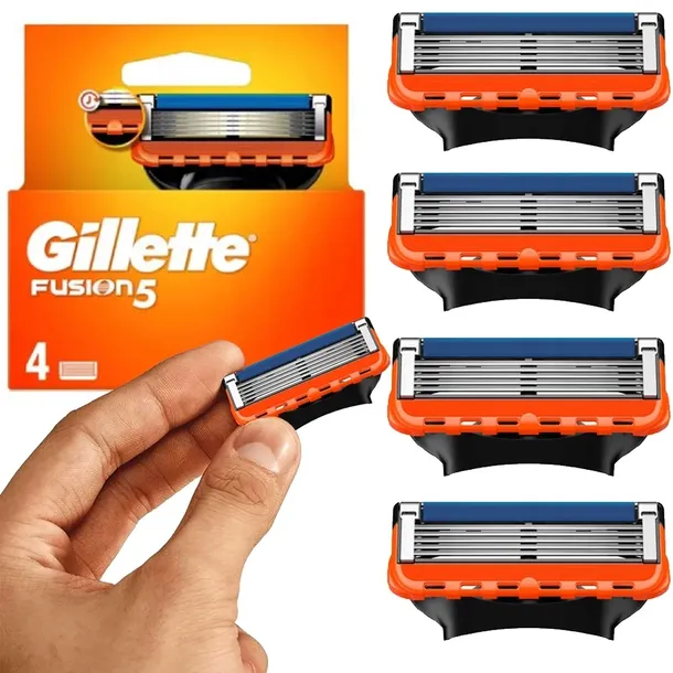 4x GILLETTE FUSION 5 OSTRZA WKŁADY NOŻYKI WYMIENNE DO MASZYNKI FUSION5 4SZT