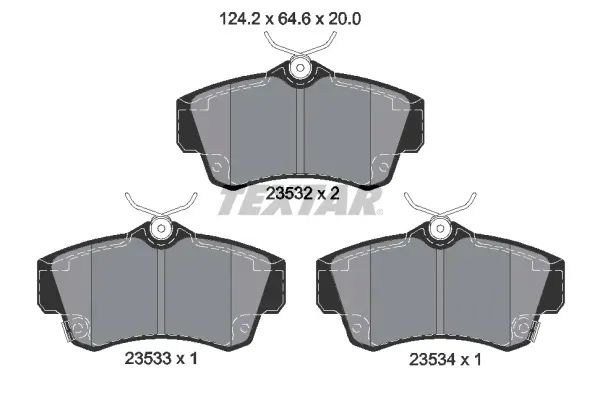 2353202-klocek-hamulcowy-kpl-textar-producent-czesci-textar