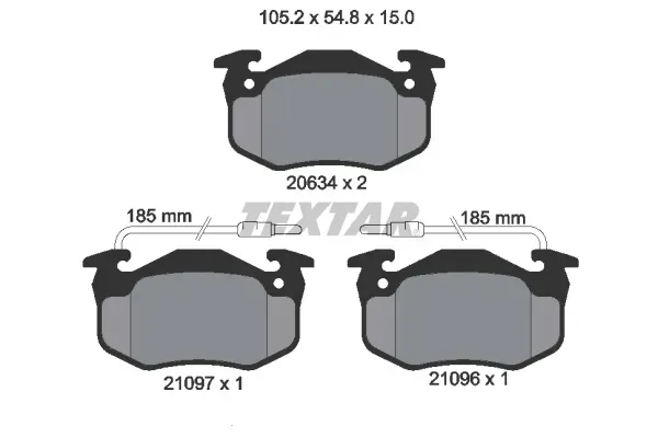 2109601-klocek-hamulcowy-kpl-textar-producent-czesci-textar