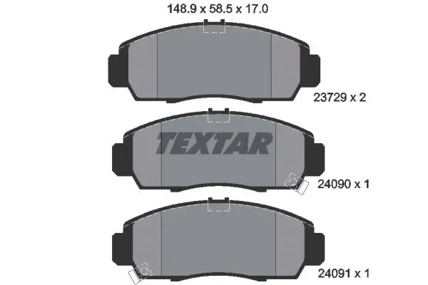 2372901-klocek-hamulcowy-kpl-textar