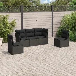 vidaxl-5-cz-zestaw-wypoczynkowy-do-ogrodu-poduszki-czarny-rattan-pe