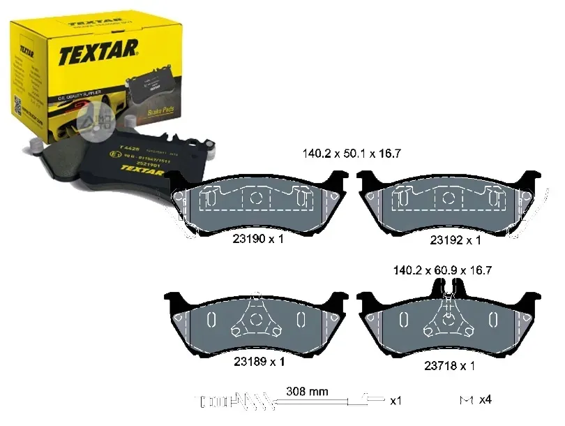 2319002-klocek-hamulcowy-kpl-textar
