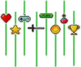 slomki-papier-godan-8-szt-game-pixel