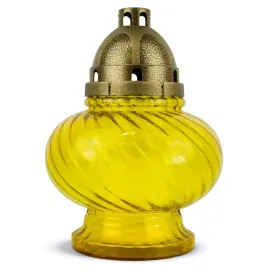 znicz-kula-duza-zolty-27-cm-znicz-szklany-z-wkladem-wymiennym