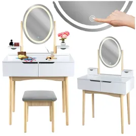 toaletka-kosmetyczna-z-lustrem-led-nowoczesna-biala-taboret-w-zestawie