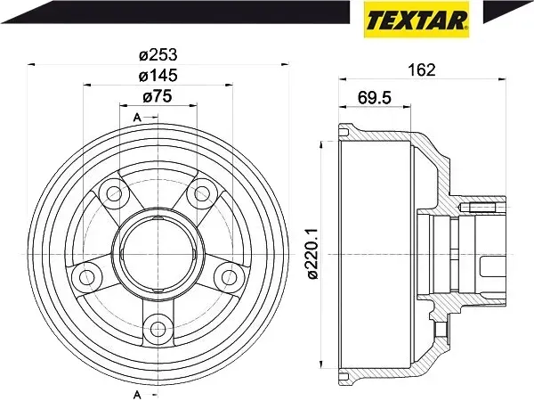 94037200-beben-hamulcowy-textar-waga-z-opakowaniem-13-kg