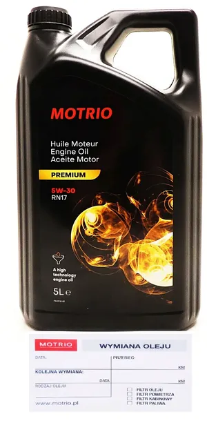 ORYGINALNY RENAULT MOTRIO olej 5L CASTROL GTX 5W30 RN17