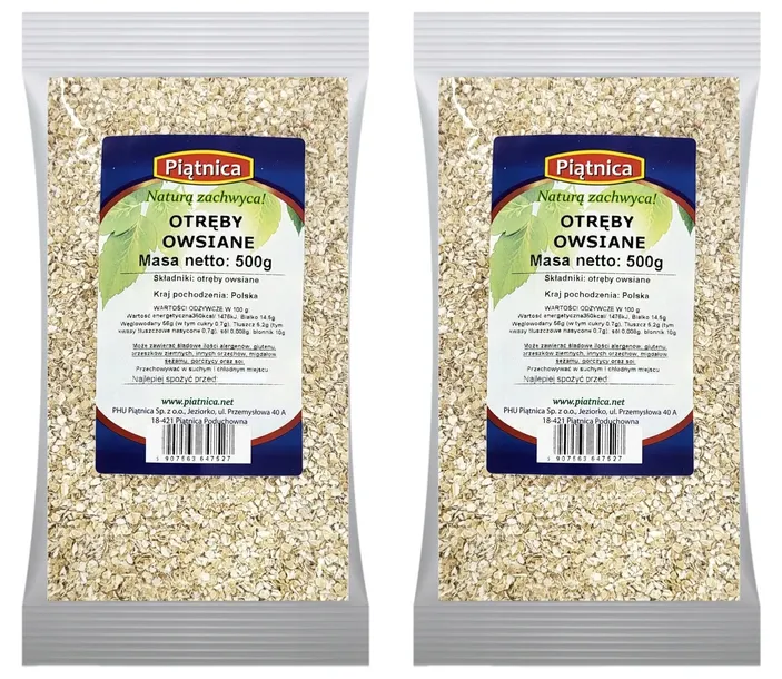 OTRĘBY OWSIANE NATURALNE 1kg PIĄTNICA ZDROWE OTRĘBY Z OWSA