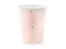 kubeczki-papierowe-rozowe-w-zlote-kropki-260-ml-6-sztuk