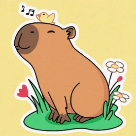 malowanie-po-numerach-kapibara-slucha-spiewu