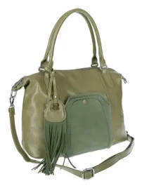 torebka-damska-kuferek-shopper-a4-na-ramie-z-fredzlami-pasek-mc688-zielona
