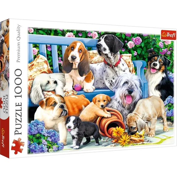 puzzle-1000-psy-w-ogrodzie-trefl-liczba-elementow-1000