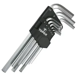 topex-35d956-klucze-szesciokatne-imbusowe-dlugie-zestaw-15-10-mm-9-szt