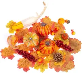 ozdoby-jesienne-dynie-liscie-klonu-dekoracja-halloween-49x-zestaw-sztuczne
