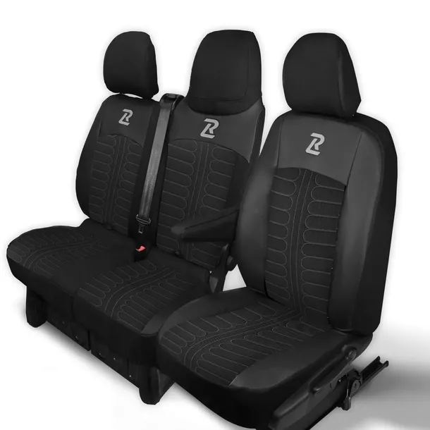 Pokrowce na fotele TORNADO TRAFIC 3 VIVARO B TALENTO 1+2 Czarno szary