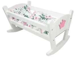 drewniana-kolyska-dla-lalek-biala-posciel-garden-pokoj-dzieciecy-na-prezent
