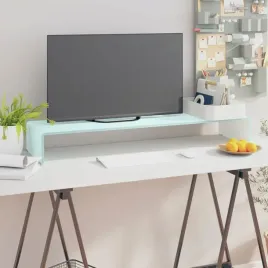vidaxl-podstawka-pod-monitor-tv-zielone-szklo-100x30x13-cm