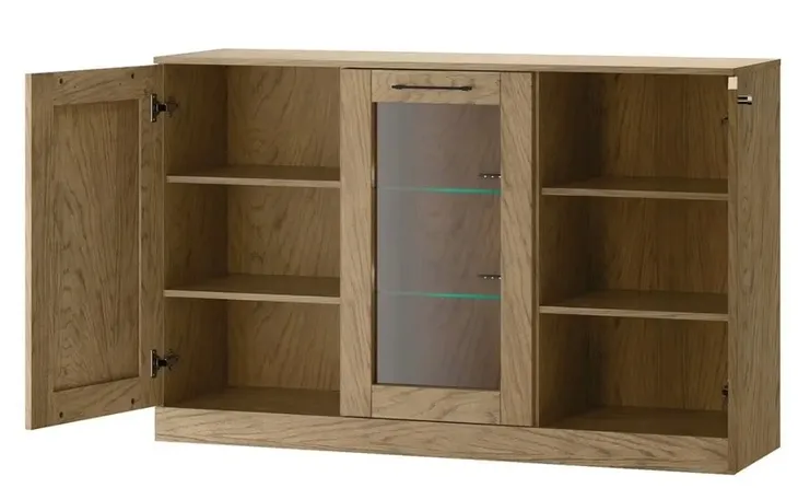 komoda-do-salonu-szynaka-meble-cozy-140-cm-trzydrzwiowa-dab-rustical-stan-nowy