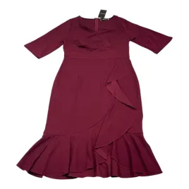 sukienka-damska-miusol-xl-bordowa-elegancka-koktajlowa-falbany-midi
